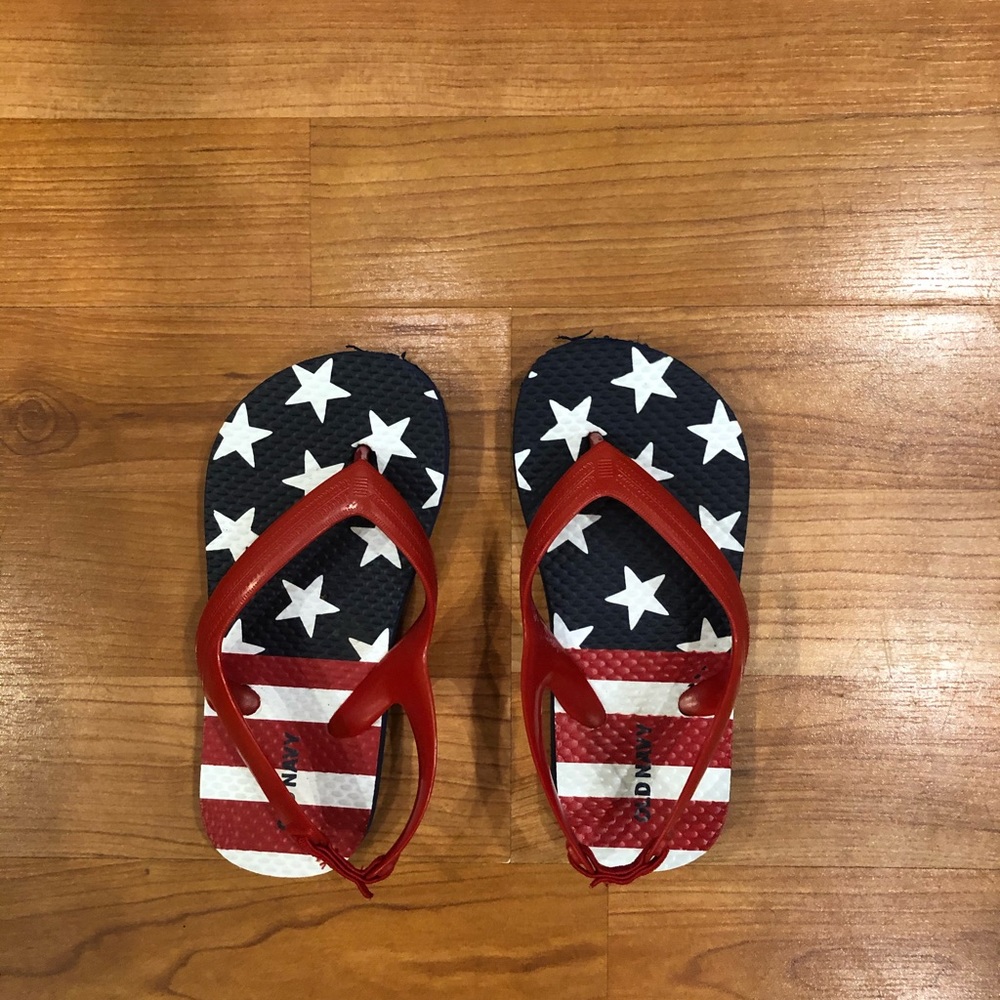 American Flag flip flops